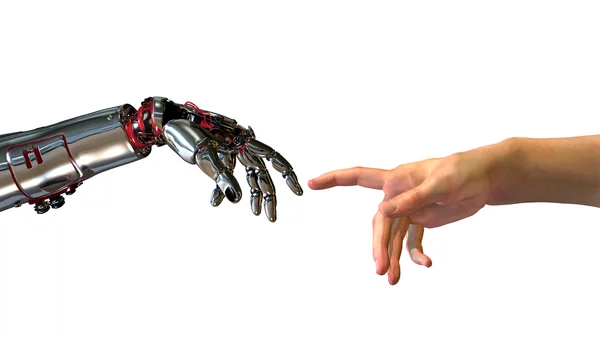 Человек и робот - будущее блокчейн